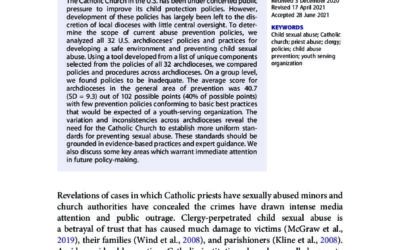 Analysis of the Written Policies of the 32 U S Archdioceses on the Prevention of Child Sexual Abuse